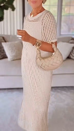 Women's Round Neck Hollow Air Quality Two-piece Dress