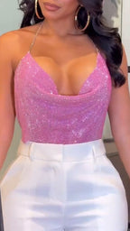 Ladies Neck Hanging Hot Diamond Sexy Hot Girl Top