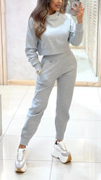 Women Round Neck Casual Suit