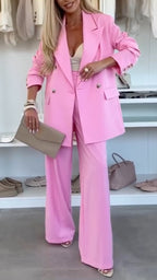 Women Collar Jacket+ Pants Temperament Commuting Suit