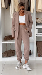 Blazer And Jogger Pants Two‑Piece Set