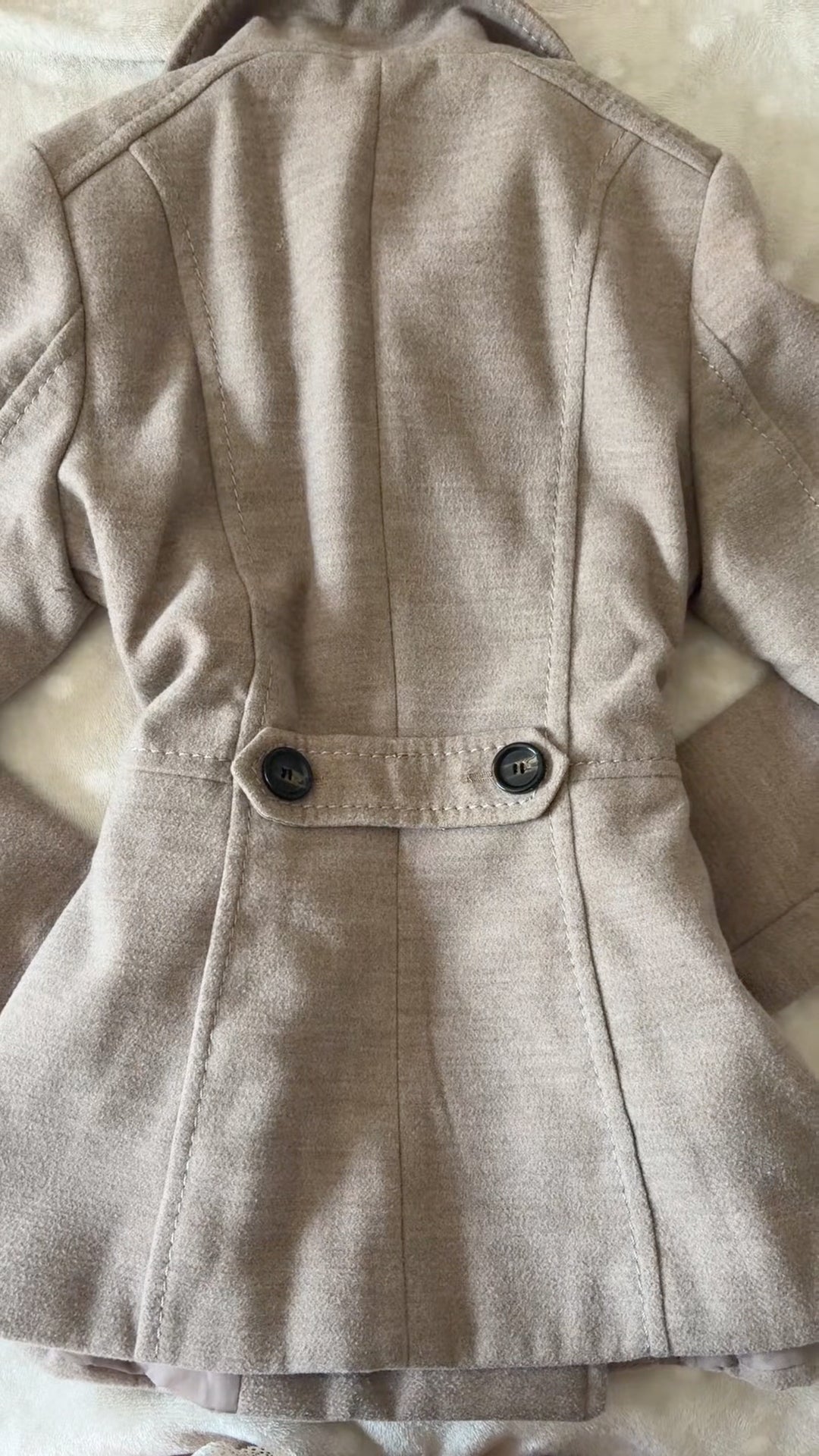 Double-Breasted Funnel-Neck Jacket