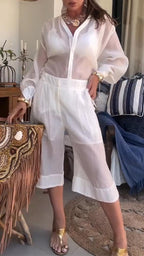 Women Standing Collar Perspective Casual Suit