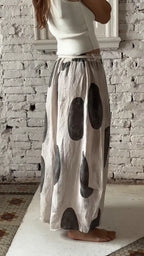Oversized Dot Print Relaxed Balloon-Leg Pants