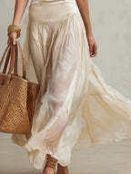 Graceful Ivory Fluid Maxi Set