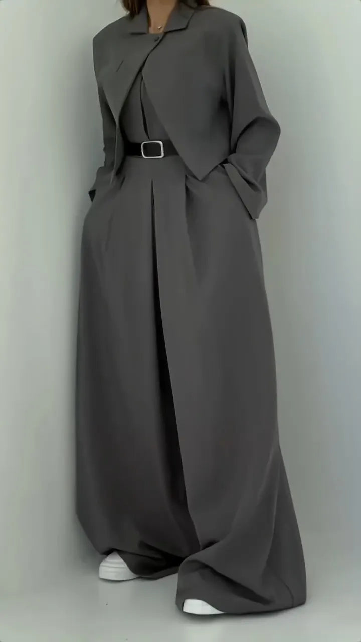 Blazer Wide Leg Pants 2 Piece Set