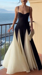 Two‑Tone Spaghetti Strap Gown