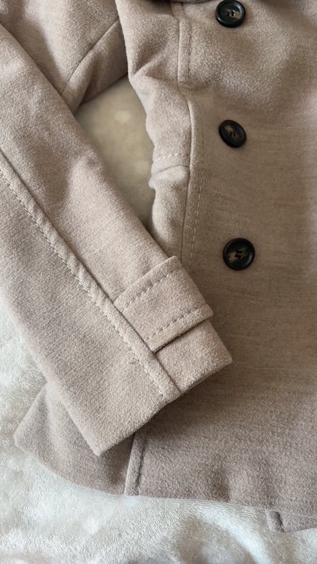 Double-Breasted Funnel-Neck Jacket