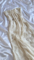 Vintage Beaded Chiffon Maxi Slip Dress