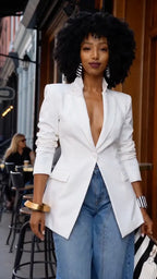 Black Tailored Notch-Lapel Blazer