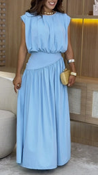 Cap Sleeve Waistband Set