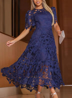 Women's Round Neck Hollow Dress